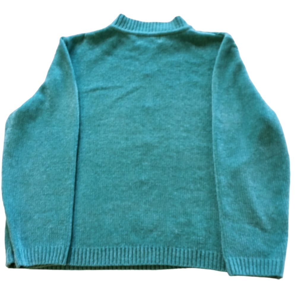 Alfred Dunner Women's Long Sleeve Pastel Turquoise Knit Sweater Size XL - Picture 2 of 5